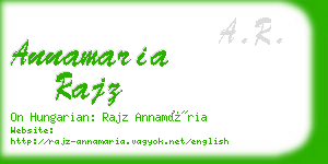 annamaria rajz business card